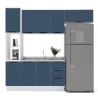Cozinha Completa 4 Peças 224,5cm X 240cm Meena Branco/azul