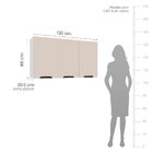 Cozinha Completa 4 Peças 224,5cm X 240cm Meena Branco/creme