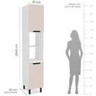 Cozinha Completa 4 Peças 224,5cm X 240cm Meena Branco/creme