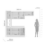 Cozinha Completa 4 Peças 224,5cm X 240cm Meena Branco/creme