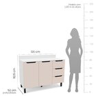 Cozinha Completa 4 Peças 224,5cm X 240cm Meena Branco/creme