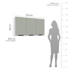 Cozinha Completa 4 Peças 224,5cm X 240cm Meena Branco/verde O