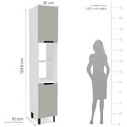 Cozinha Completa 4 Peças 224,5cm X 240cm Meena Branco/verde O