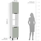 Cozinha Completa 4 Peças 224,5cm X 240cm Meena Branco/verde O