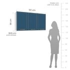 Cozinha Completa 4 Peças 224,5cm X 270cm Amara Branco/azul