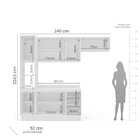 Cozinha Completa 4 Peças 224,5cm X 270cm Meena Branco