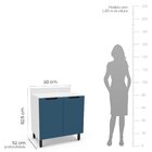 Cozinha Completa 4 Peças 224,5cm X 270cm Meena Branco/azul