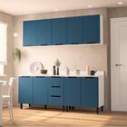 Cozinha Completa 4 Peças 224,5cm X 270cm Meena Branco/azul