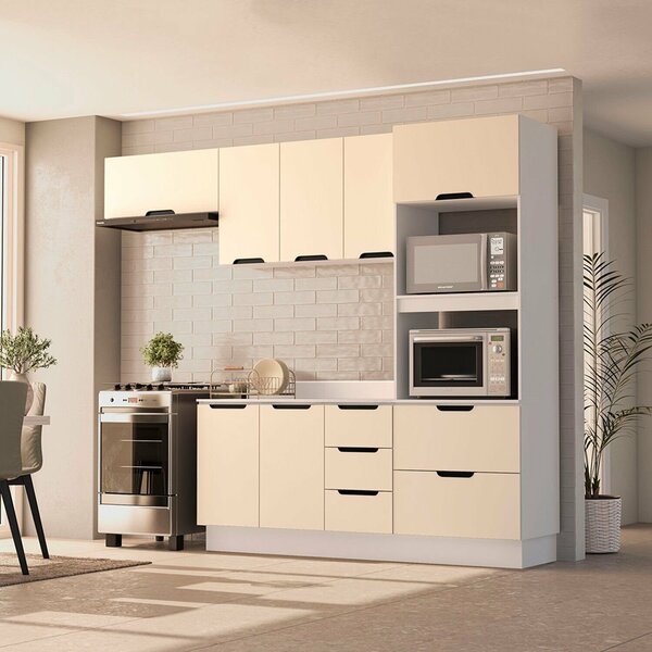 Cozinha Completa 4 Peças 224,5cm X 270cm Meena Branco/creme