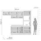 Cozinha Completa 4 Peças 224,5cm X 270cm Meena Branco/verde O