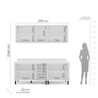 Cozinha Completa 4 Peças 224,5cm X 270cm Meena Branco/verde O