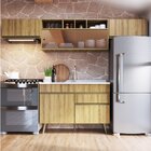 Cozinha Completa 4 Peças 6 Portas 1 Gaveta One  Verde Bellagi