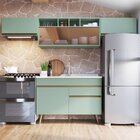 Cozinha Completa 4 Peças 6 Portas 1 Gaveta One Gralar Verde B
