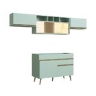 Cozinha Completa 4 Peças 6 Portas 1 Gaveta One Gralar Verde B