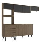 Cozinha Completa 4 Peças 6 Portas 3 Gavetas 2 Nichos Para For