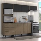 Cozinha Completa 4 Peças 6 Portas 3 Gavetas 2 Nichos Para For