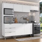Cozinha Completa 4 Peças 6 Portas 3 Gavetas 2 Nichos Para For