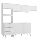 Cozinha Completa 4 Peças 6 Portas 3 Gavetas 2 Nichos Para For