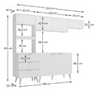 Cozinha Completa 4 Peças 6 Portas 3 Gavetas 2 Nichos Para For