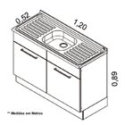 Cozinha Completa 4 Peças 6 Portas 3 Gavetas Exclusive Itatiaia