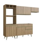 Cozinha Completa 4 Peças 7 Portas 1 Gaveta 2 Nichos Para Forn