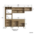 Cozinha Completa 4 Peças 7 Portas 1 Gaveta 2 Nichos Para Forn
