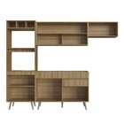 Cozinha Completa 4 Peças 7 Portas 1 Gaveta 2 Nichos Para Forn