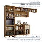 Cozinha Completa 4 Peças 7 Portas 2 Gavetas Salvador Marrom/b