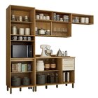 Cozinha Completa 4 Peças 7 Portas 2 Gavetas Salvador Marrom/b