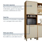 Cozinha Completa 4 Peças 7 Portas 2 Gavetas Salvador Marrom/b