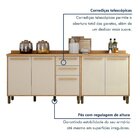 Cozinha Completa 4 Peças 8 Portas 2 Gavetas Salvador Marrom/b