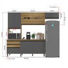 Cozinha Completa 4 Peças 8 Portas 2 Gavetas Valencia Indekes