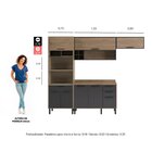 Cozinha Completa 4 Peças 8 Portas 3 Gavetas Com Balcão Jasmim