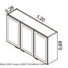 Cozinha Completa 4 Peças 8 Portas 3 Gavetas Exclusive Itatiaia
