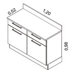 Cozinha Completa 4 Peças 8 Portas 3 Gavetas Exclusive Itatiaia