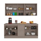 Cozinha Completa 4 Peças 9 Portas 2 Gavetas Unna Espresso Móv