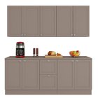 Cozinha Completa 4 Peças 9 Portas 2 Gavetas Unna Espresso Móv