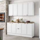 Cozinha Completa 4 Peças 9 Portas 2 Gavetas Unna Yescasa Bran