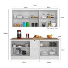 Cozinha Completa 4 Peças 9 Portas 2 Gavetas Unna Yescasa Bran