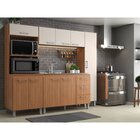 Cozinha Completa 4 Pecas 9 Portas 3 Gavetas Bia Freijó/off Wh