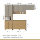 Cozinha Completa 4 Peças 9 Portas 3 Gavetas Simone Mendes 270