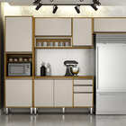 Cozinha Completa 4 Peças 9 Portas - Eduarda-cinamomo/off Whit