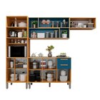 Cozinha Completa 4 Peças Amanda Cinamomo / Azul Turquesa