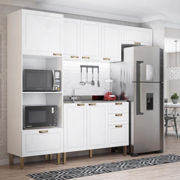 Cozinha Completa 4 Peças Americana Multimóveis 5699 Branco