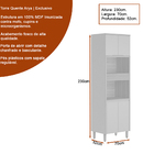 Cozinha Completa 4 Peças Arya 100% Mdf Jequitibá/gris Fosco -