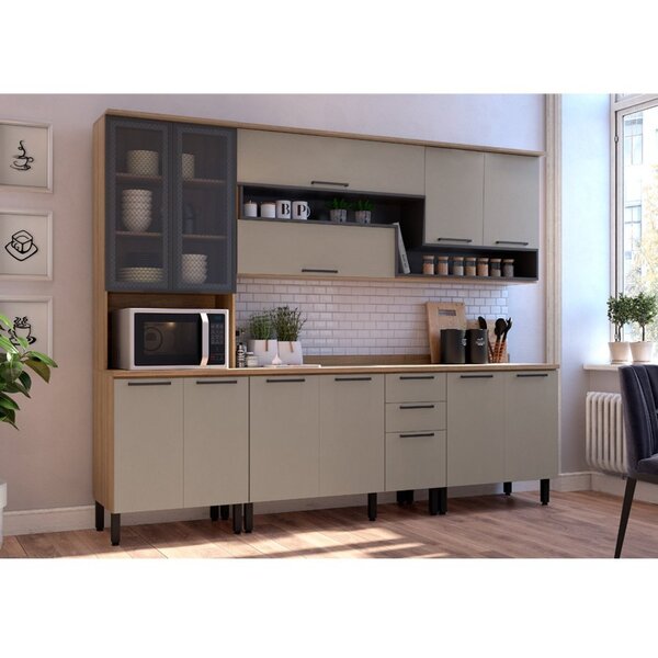 Cozinha Completa 4 Peças Caiena Thela Mel/fumê