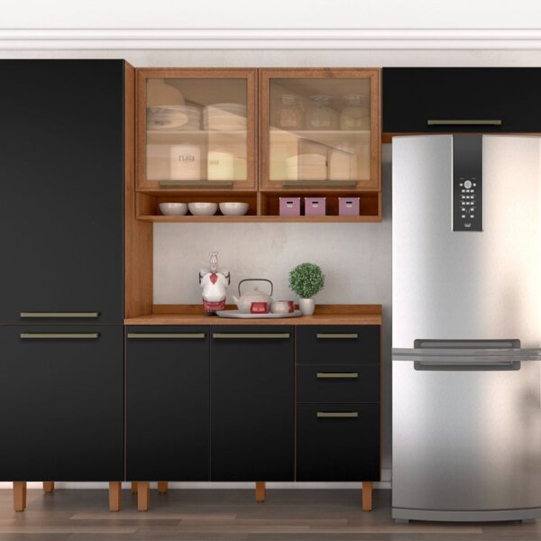 Cozinha Completa 4 Peças Com 7 Portas 3 Gavetas 2 Nichos Colo