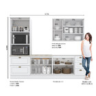 Cozinha Completa 4 Peças Com Aéreo 3 Portas Com Vidro Amy Cas