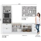 Cozinha Completa 4 Peças Com Aéreo Emily  Branco Hp/calcare