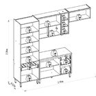 Cozinha Completa 4 Peças Com Cristaleira Allure Jequitibá/gri